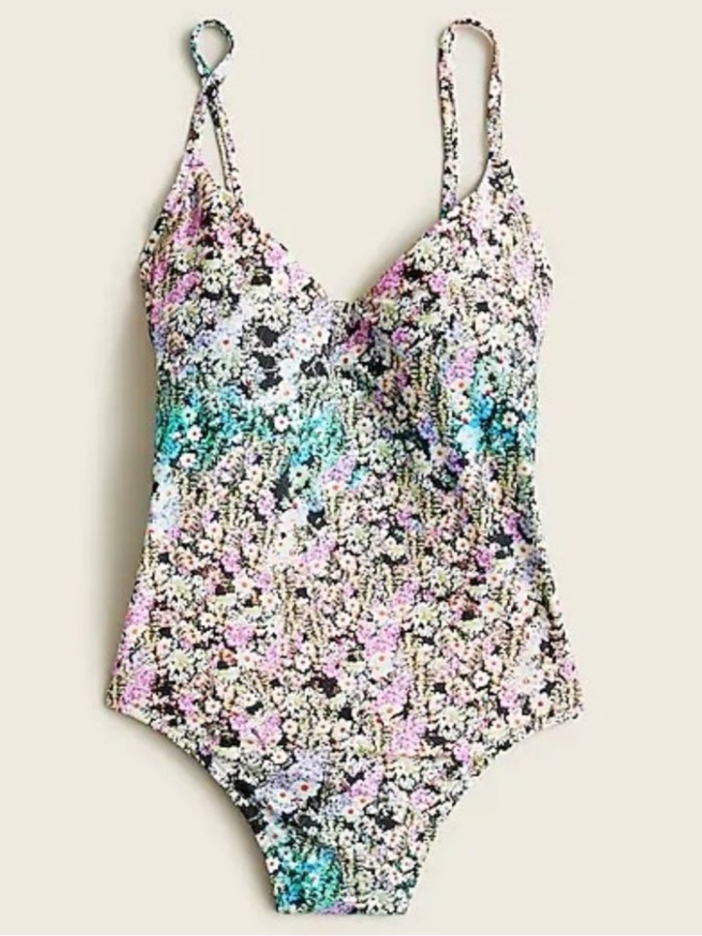 J. Crew Strappy one-piece Swimsuit in watercolor floral 16